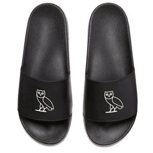 OVO Slides Black (White Owl)